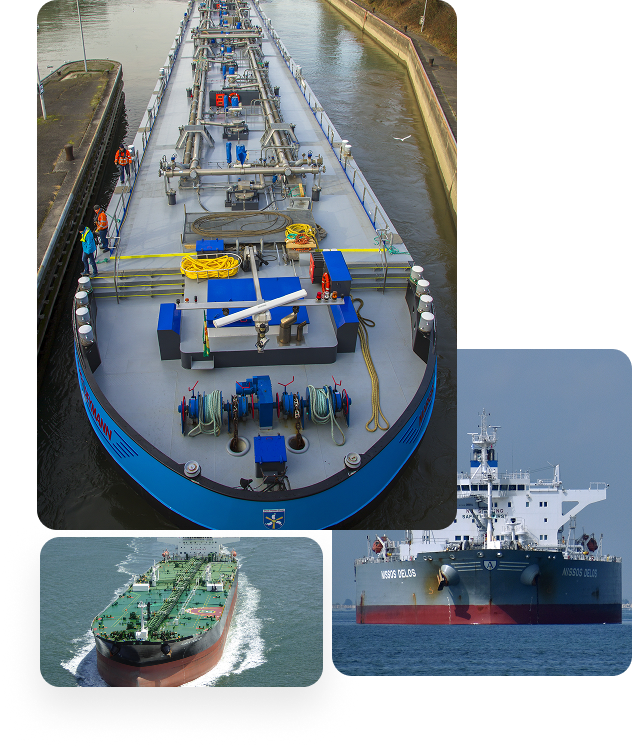 Ship with containers